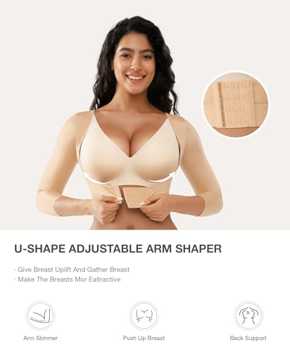 Lover-Beauty Arm Compression Sleeve for Women Arm Shapers Lipo Post Surgery Garments Posture Corrector3