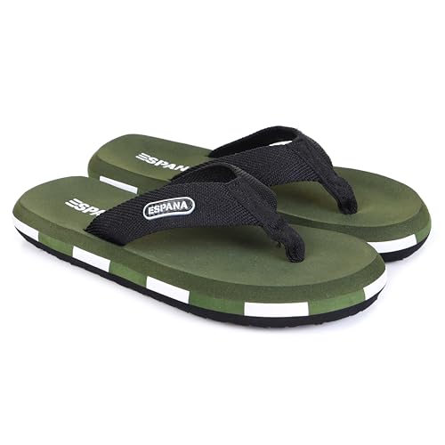 Image of ESPANA Super Soft Orthopedic Men's Slipper - Black | Soft EVA, Non Slip, Lightweight | Comfortable Flip Flops for Home | Diabetic Care Dr. Slippers with Extra Comfort | Daily Use Chappal
