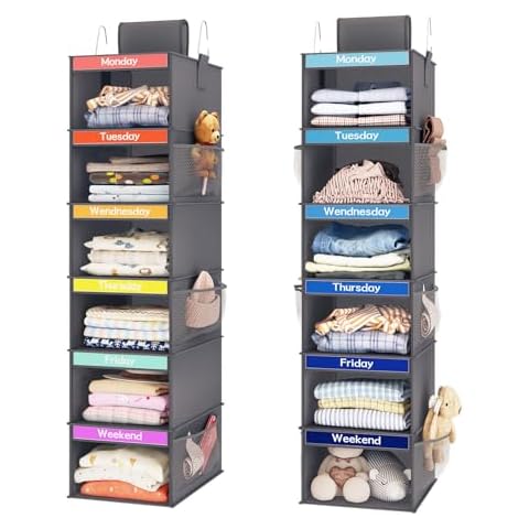 Fixwal 2 Pack Kids Clothes Organizer Cover
