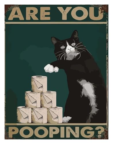 Cartel divertido para el baño de gato y perro que alegrará las mañanas en tu hogar 2