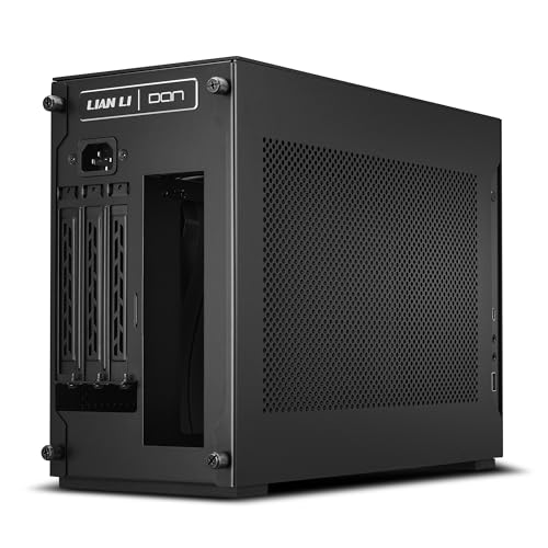 Image of Lian Li A4-H2OX5 Mini-ITX PC Case, Triple-Slot Mount GPU, Aluminum Exterior & SPCC Steel Interior, 240mm AIO, SFX Sandwich Layout, PCIe 5.0, Supports SFX /SFX-L PSU - A4H2OX5 Black
