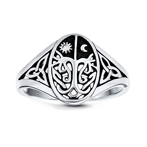 Chevalière en argent 925 gravée arbre de vie style antique pour femme