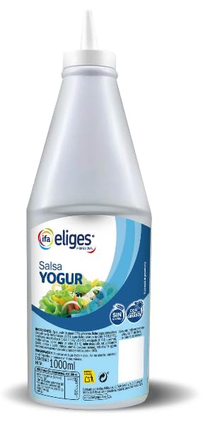 Ifa Eliges Salsa Yogurt, Salsa Cremosa allo Yogurt per Piatti Etnici, Bottiglia da 1000 ml, Confezione da 3