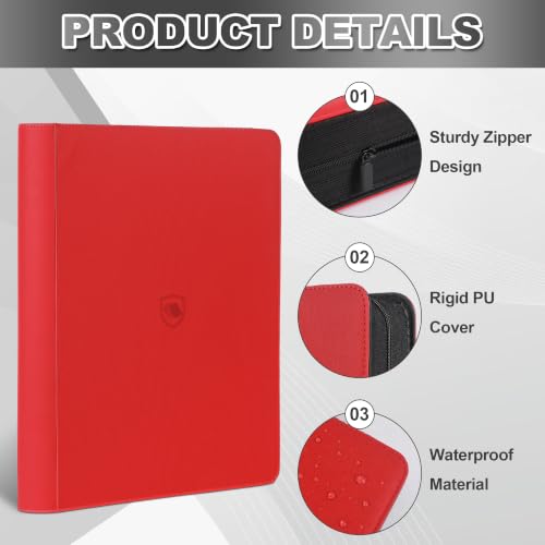 Image of Top Loader Binder 16 Pocket, Holds 640 Toploaders, 100 Toploaders INCLUDED
