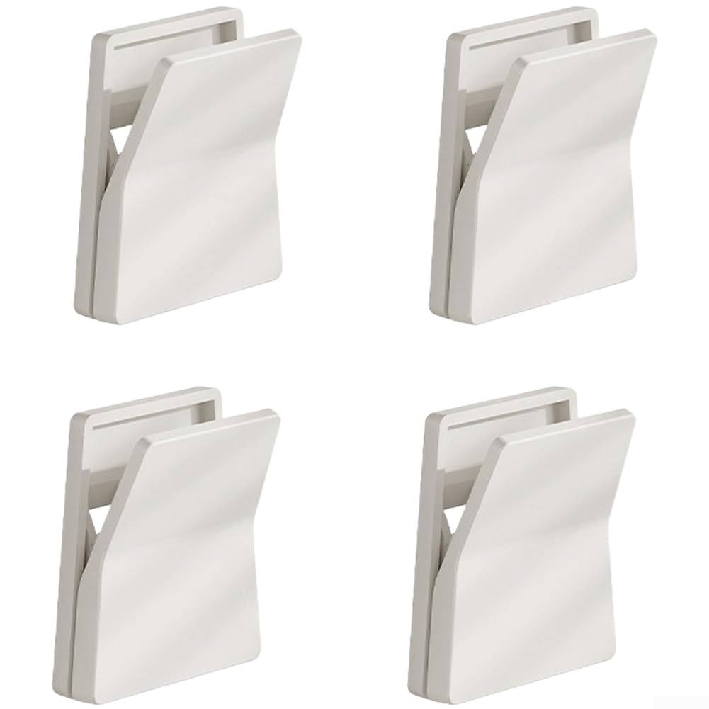 4 Pack ABS Glove Holder Clips for Dishwashing Gloves, Space Saving Wall Mount Organizer for Kitchen and Bathroom Use (white)