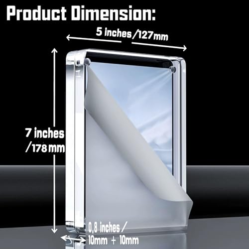 EKINIYAR 5x7 Acrylic Picture Frames, 20% Thicker Block, Clear Picture Block Freestanding Double Sided Magnetic Acrylic Lucite Frameless Transparent Square Frame Gift for Desktop Display 1 Count