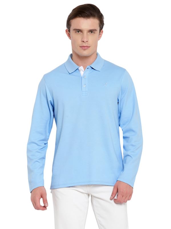 american crew Men's HexaFresh Polo Collar Full Sleeves T-Shirt - Unique Knit, Breathable, Durable Cotton-Polyester Blend, Casual, Classic and Sporty Style-picture-23