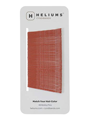Heliums Bobby Pins - Auburn Red - 2 Inch Wavy Hair Pins, Col
