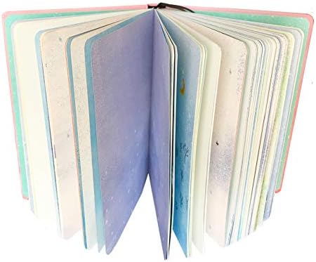 Siixu Unique Colored Notebook, Unlined Novelty Journal to Write in for Women/Men, Girl/Boy, Chic Composition Notebook with Bookmark, Nice Art Designed, 224 Pages, Blue Office Product