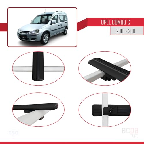 Barres de Toit Railing pour Opel Combo C Solution Manque d'Espace