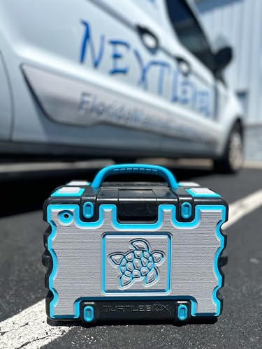 Next Level Inc | Turtlebox Seadek Pads | Fits Gen 2 and Gen 3 Models | Custom Turtle Design | Adhesive Backing | Turtlebox Speaker Accessories | Storm Gray/Bahama Blue