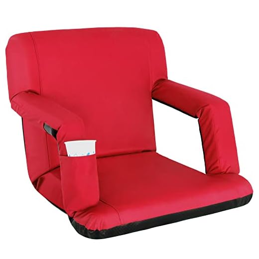 Nova Microdermabrasion Wide Stadium Seat for Bleachers with Back Support Reclining Adults Camping Stadium Chair Extra Thick Cushion Bleacher Seats Waterproof