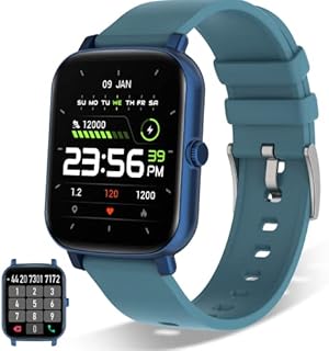 Smart Watch with Make/Dial Calls, 1.7" Touch Screen IP68 Waterproof Smartwatch for Women Men with 24/7 Heart Rate, Blood Oxygen, Sleep Monitor, Step Counter Fitness Tracker for iOS/Android Phone