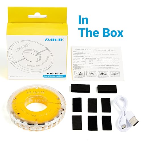 Luz para rueda de bicicleta recargable USB DAWAY A16 Plus ideal para paseos nocturnos 7