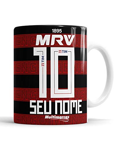 Caneca Flamengo Personalizada com nome + Saco de Tecido