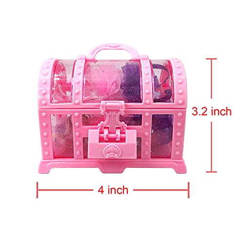 Elemirsa 27Pcs Little Girl Jewel Rings Adjustable Costume Princess Pretend Play And Dress Up Rings For Girl Toddlers Teens Children's Jewelry Set Toy Treasure Box #TOP4