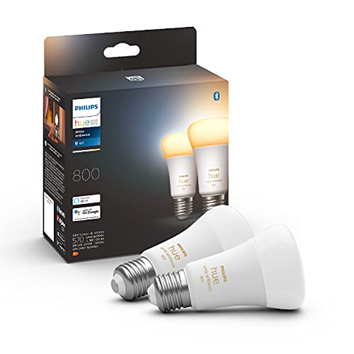 Philips Lighting Hue White Ambiance Lampadine LED Connesse, con Bluetooth, da Luce Bianca Calda a Fredda, Attacco E27, 8.5 W, 2 Pezzi, Dispositivo Certificato per gli umani