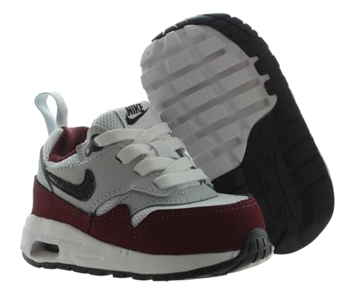 Nike Air Max 1 EasyOn Baby/Toddler Shoes (DZ3309-111, White/Dark Team Red Heather/Pure Platinum)2