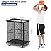 Vrisa Rolling Storage Cart, Outdoor Ball Storage with Side Zipper Garage Organizers and Storage with Wheels Sports Equipment Organizer for Garage Outdoor & Indoor