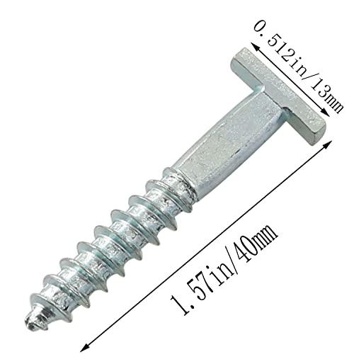 Image of T Screw Wrench T-Head Security Screw - Picture Frame Locking Hardware to Lock Artwork (1 wrench + 10 T-screw)