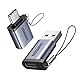 UGREEN USB C auf USB Adapter 10Gbps (2 Stück) für iPhone 16 15 Pro Max, iPad, Galaxy S24 S23 & Laptops (Grau)