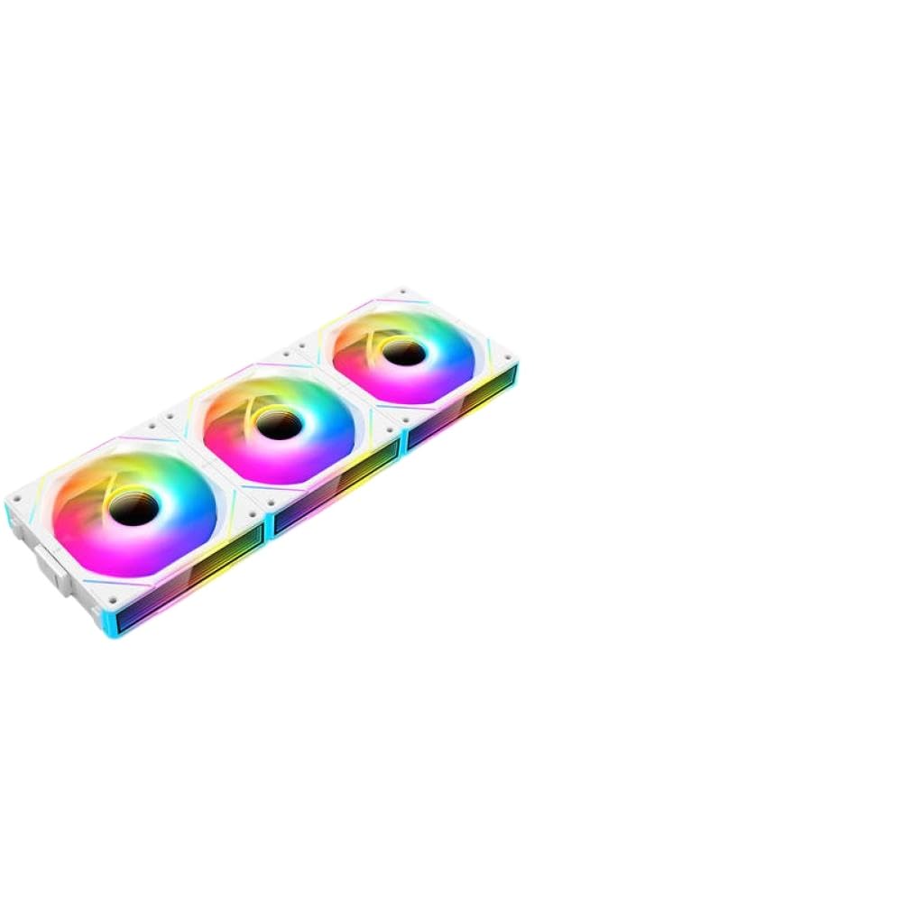 TEUCER JM-1 ARGB Specchio Ciclo Effetto Luce 120mm 4-Pin PWM Ventola per Case del Computer Compatibile con i Sistemi di Raffreddamento ad Acqua del PC(JM-1 Black Forward)