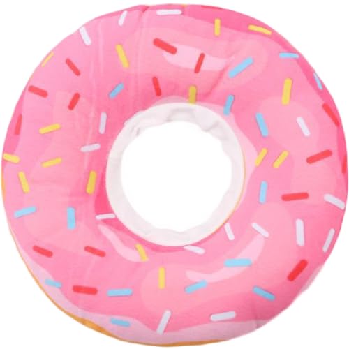 Hotainoys Cat Donut Collar Cotton Stuffed Soft Cone for Cats to Prevent Licking After Surgery Adorable Plush Dog Cone Collar Elizabethan for Pets Within 4.5kg Dog