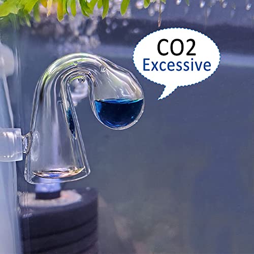 Image of Co2 Drop Checker, Quickest Most Accurate Easiest to Use Glass Co2 Drop Checker for Aquarium Fish Tank with Solution (CO2 Checker with Solution)