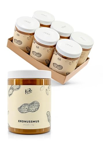 KoRo Erdnussmus - 1 kg Vorratspackung - Cremige Konsistenz - Ohne zusätzlichen Zucker* und Stabilisatoren - Aus 100% gerösteten Erdnüssen