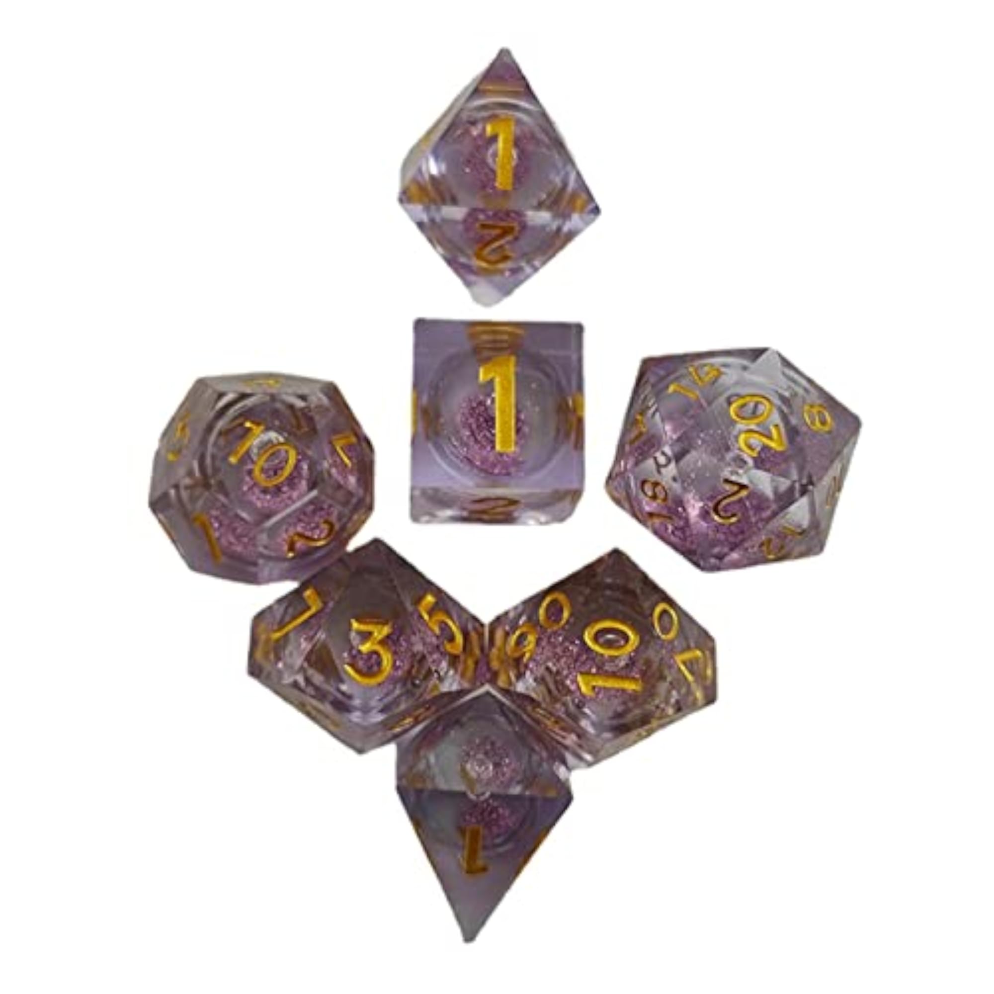 7Pcs Multi Sided Dice Set for DND Entertainment