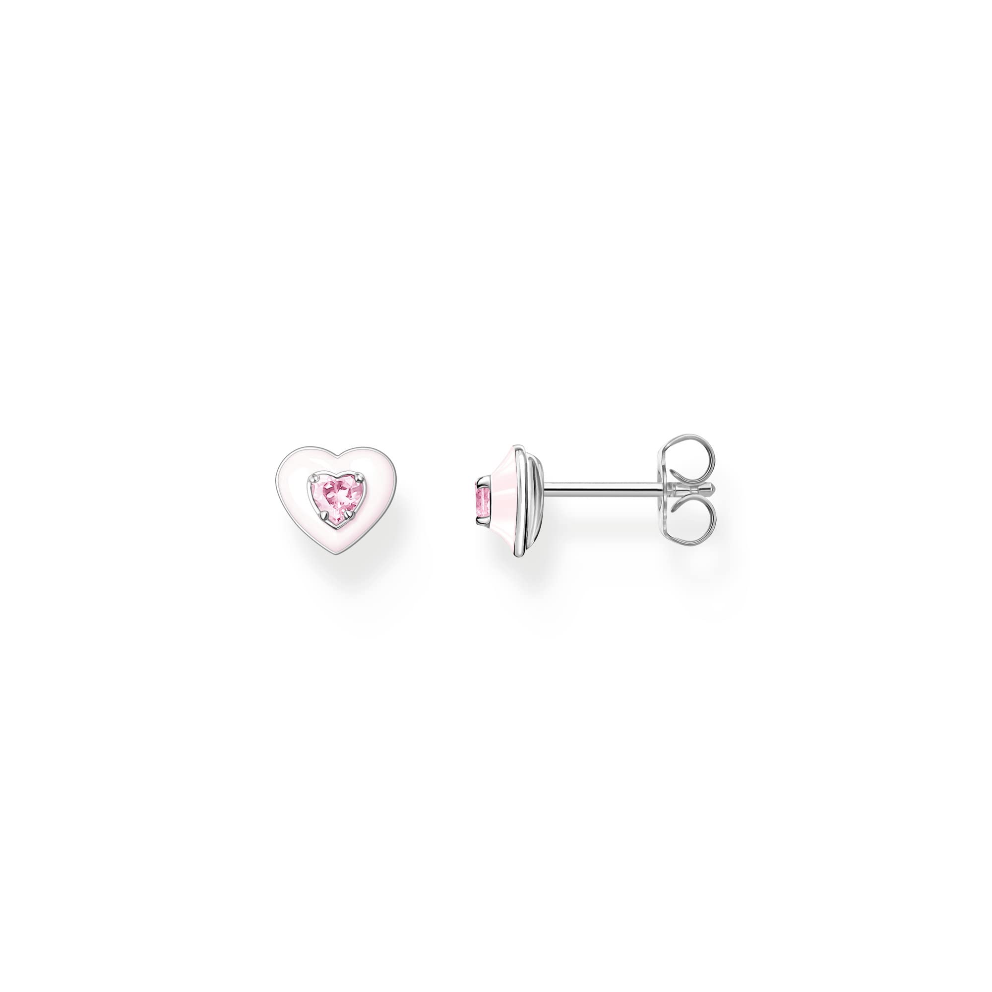 Thomas Sabo Orecchini a cerchio da donna in argento Sterling 925 annerito con zirconi blu, dimensioni: 20 x 2 mm, CR688-644-1, 20x2 mm, Argento sterling, Zirconia cubica 1
