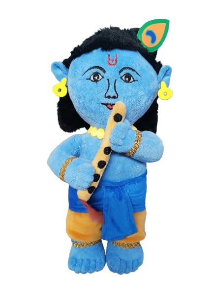 Image of AVS Hindu Religious God Soft Toy Kids | Home Decor Hindu God Radha Ji & Krishna Ji | Stuffed Toys for Boys & Girls Toy for Car Dashboard, Temple & Gifting (35cm)