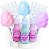 Lupy Lups! Sugar Mix Kit Floss Sugar With 3 count -14.10 oz Plastics Jars of Blue Raspberry, Green Apple & Pink Watermelon- 40 Paper Cones- Create Delicious Fluffy Cotton Candy - Cotton Candy also floats atop beverages! (Sugar Mix w Cones)