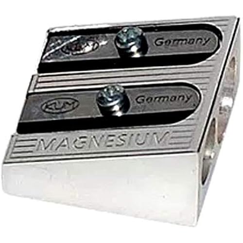 KUM 2-hole Pencil Sharpener Magnesium Alloy Wedge Profile