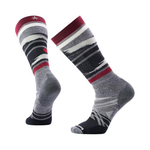 Image of Smartwool Men's Ski Full Cushion Midnight Ski Pattern Over the Calf Socks