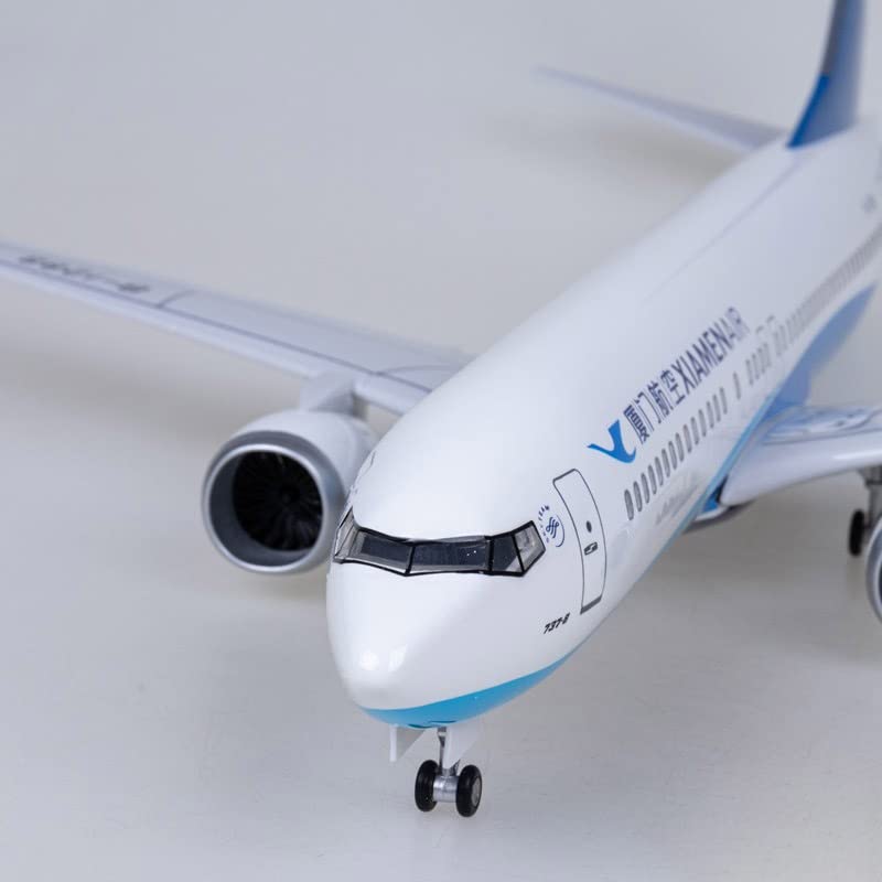 47cm pasuje do XIAMEN Airlines B737MAX 737 Model samolotu światła i koła podwozie samoloty kolekcje Hobby zestaw gier (B)