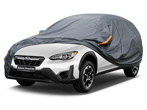 Image of GUNHYI Premium Car Cover Custom Fit Subaru CrossTrek /XV CrossTrek (2012-2026), 16 Layers Heavy Duty Car Cover Waterproof All Weather with Zipper Door for Sun Rain Snow Dust Uv Protection