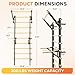 GymYard Swedish Ladder, Wood Stall Bar, Swedish ladders Wall Gym Adult, Adjustable Station for Adults and Kids, 9-Anchor Solid Pine, Home Fitness