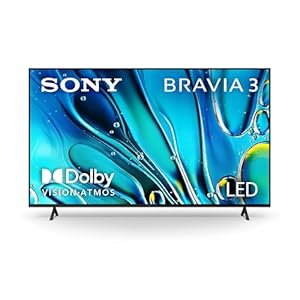 Sony 65-Inch Class 4K Ultra HD BRAVIA 3 LED Smart TV with Google TV Dolby Vision HDR, PS5 Exclusive Features, 2024 Model K-65S30