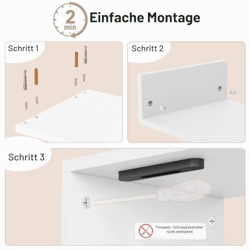 BONTEC Monitorständer 42 cm mit Handyhalter, 30kg Monitor Stand PC, Weiß – Ansicht 6