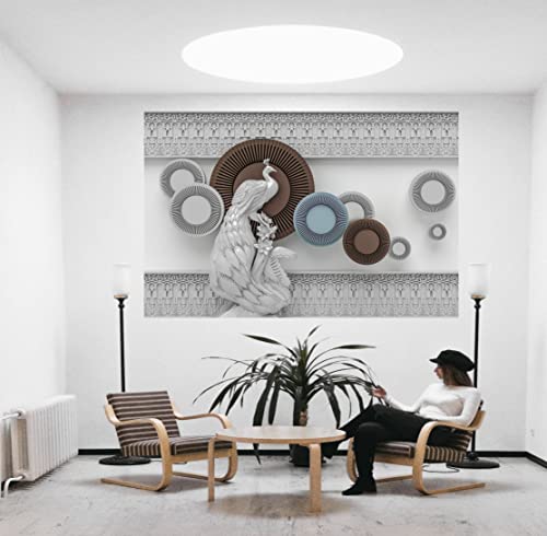 Image of Cabana Homes (48 inch x 36 inch) 3D Self Adhesive Wallpaper, Living Room, Bedroom, Sofa Background, Gypsum Board, Office