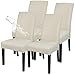 SearchI Waterproof Dining Room Chair Covers Set of 4, Stretch Parsons Chair Slipcovers Removable Washable Kitchen Chair Protector Cover for Dining Room, Hotel, Banquet（Beige,4PCS）