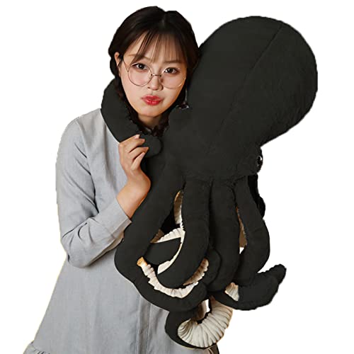 GOOC Octopus Stuffed Animals Octopus Plush Doll Toys Stuffed Toys Gift for Kids and Lovers for Birthday, Christmas, Valentine's Day (17.7-inch Black)