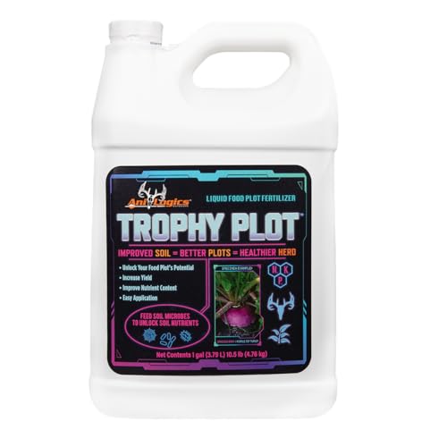 ANI-Logics Trophy Plot Liquid Food Plot Fertilizer - Molasses-Based Soil Amendment for Deer Food Plots - Boosts Crop Yield - 1 Gallon