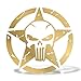 ERREINGE STICKER PRESPAZIATO ORO 20cm - Teschio Stella Militare Army US - Adesivo Decal Decalcomania Vinile Murale Laptop Auto Moto Casco Camper