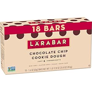 Larabar Chocolate Chip Cookie Dough, Gluten Free Fruit & Nut Bar, 18 Ct