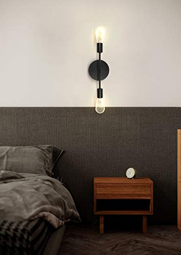 Modern Industrial Black Bathroom Vanity Light Fixtures, Farmhouse Wall Sconce For Bedroom Living Dining Room Hallway (Round - 1 Pack) #TOP5
