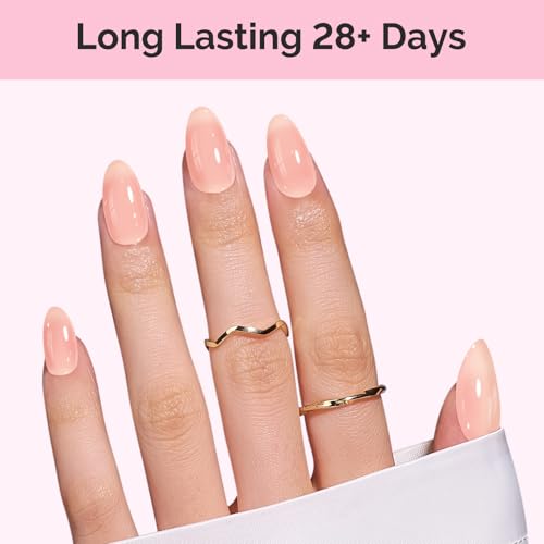 Image of MelodySusie Jeweliver Nude Gel Nail Polish, 0.5Fl.oz Milky Gel Polish Pastel Color Soak Off UV LED Light Cure Gift for Women Manicure Nail Art DIY at Home JM08