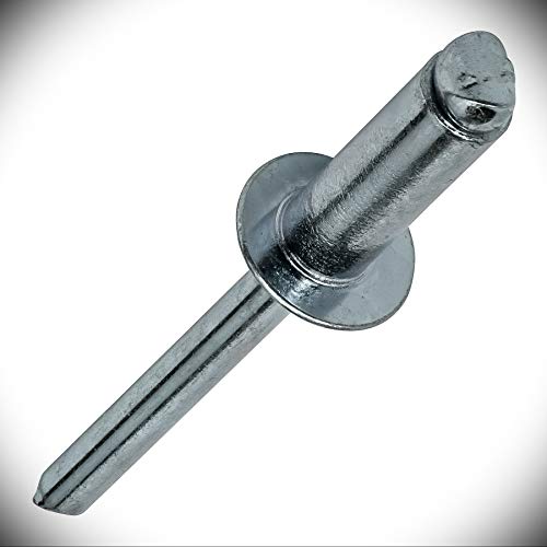 High-Strength Pop Rivets - Durable Pop Rivets for Indoor and Outdoor Use - Versatile Pop Rivets for Crafting - Pop Rivets 1/8 x 3/16" Size All Steel Dome Head Blind 4-3 Quantity 100