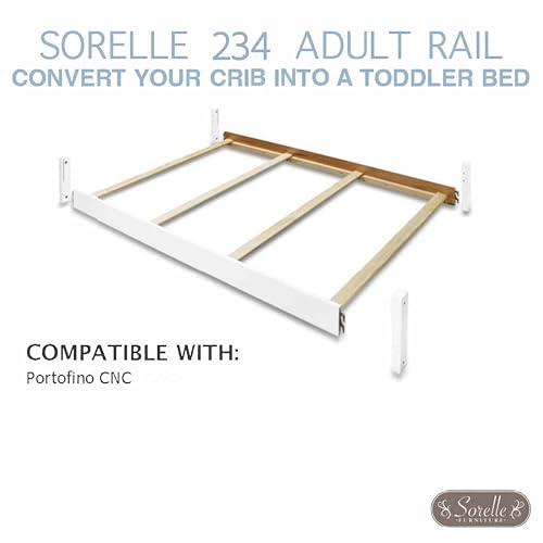 Sorelle Furniture Toddler Rails and Full-Size Bed Adult Rails, Sorelle Wood Bed Rail & Crib Conversion Kit, Converts Sorelle Furniture Crib to Toddler Bed and Full-Size Bed, # 234 - Thumbnail 4